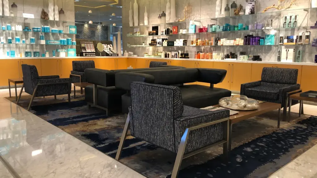 Lounge and retail area of the Spa and Salon at ARIA Las Vegas