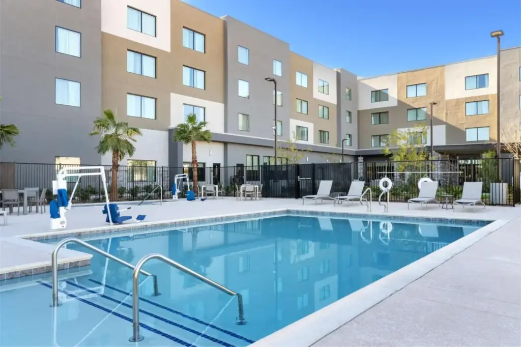 Outdoor pool at Homewood Suites North Speedway