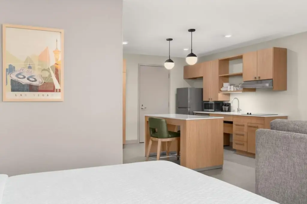 Kitchen in a selected Homewood Suites North Speedway suite