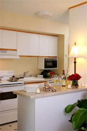 Example Jockey Club suite kitchen and breakfast counter