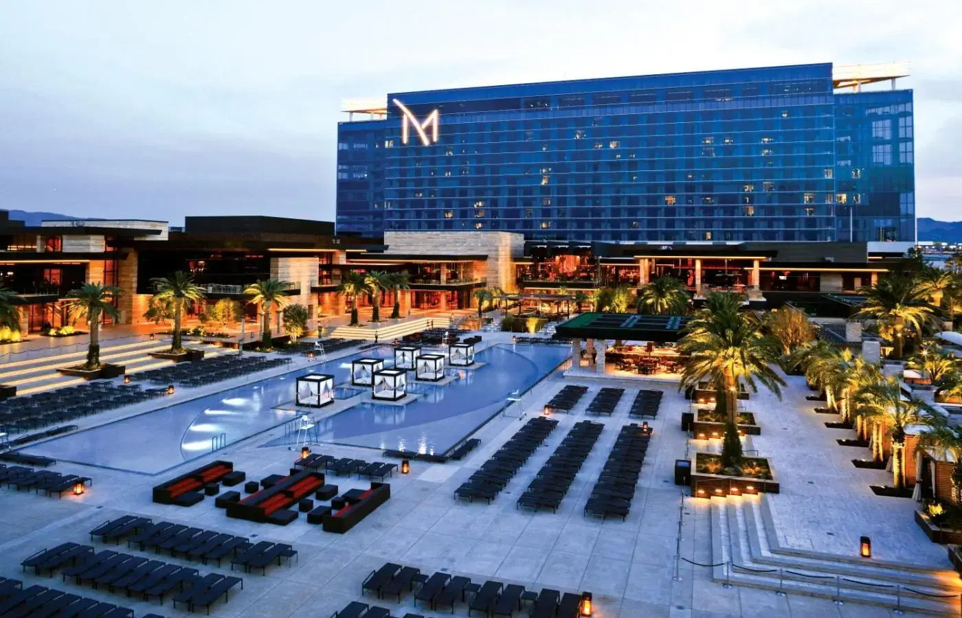 a hotel with a pool in front of a building at M Resort Spa & Casino in Las Vegas