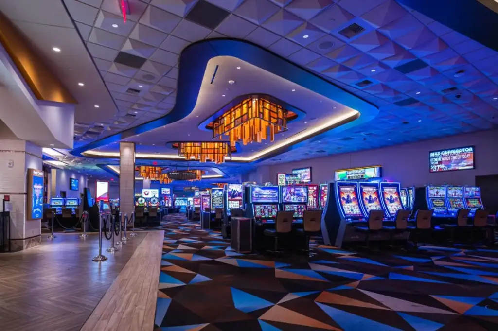 a casino with a lot of slot machines at Palace Station Hotel & Casino in Las Vegas