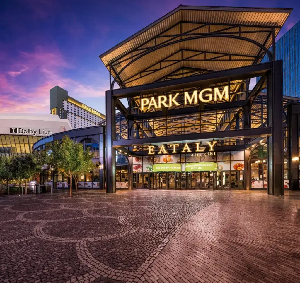 a building with a park mgm sign on it at Park MGM Las Vegas in Las Vegas
