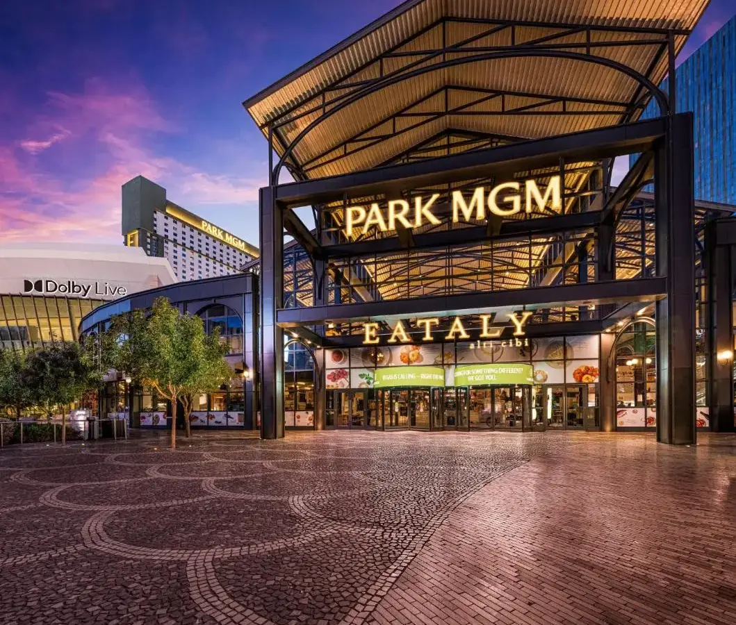 a building with a park mgm sign on it at Park MGM Las Vegas in Las Vegas
