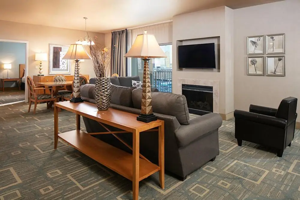 Example Platinum suite living and dining area