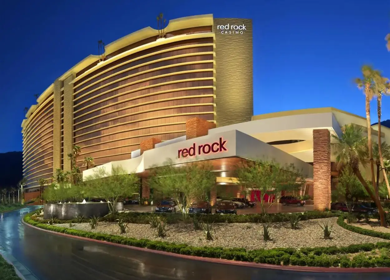 a building with a red rock sign in front of it at Red Rock Casino Resort & Spa in Las Vegas