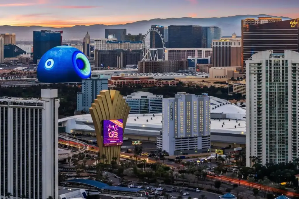 a view of a city with a city at SpringHill Suites by Marriott Las Vegas Convention Center in Las Vegas