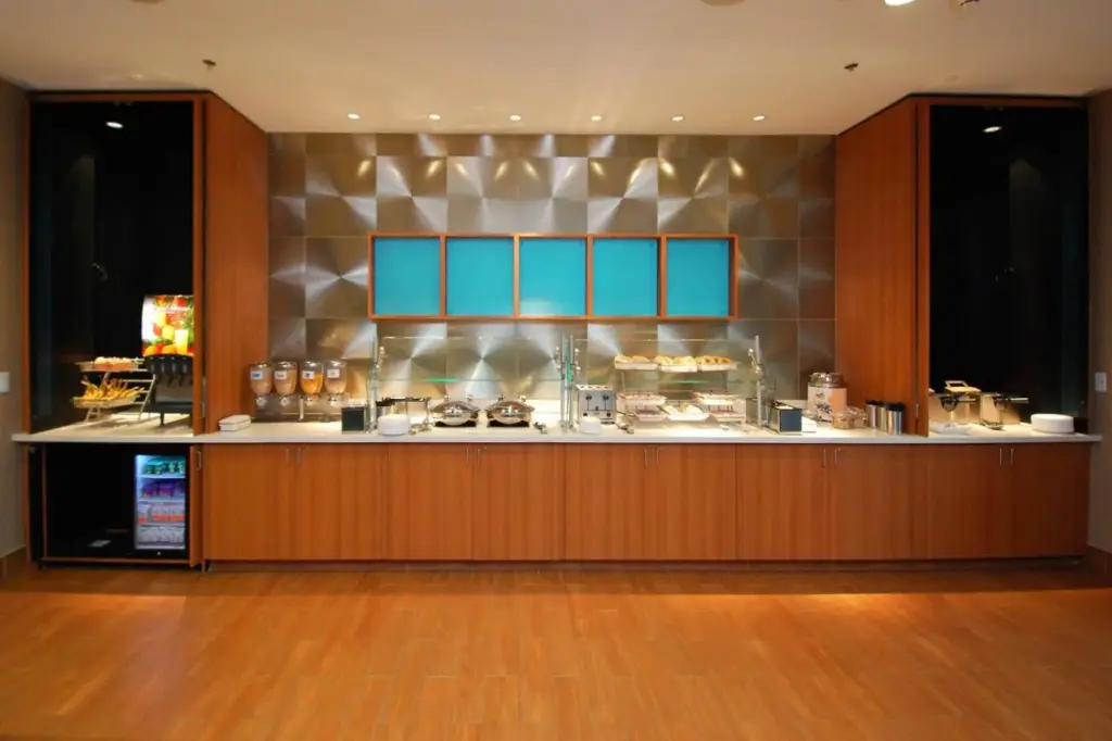 Breakfast serving area at SpringHill Suites Las Vegas North Speedway