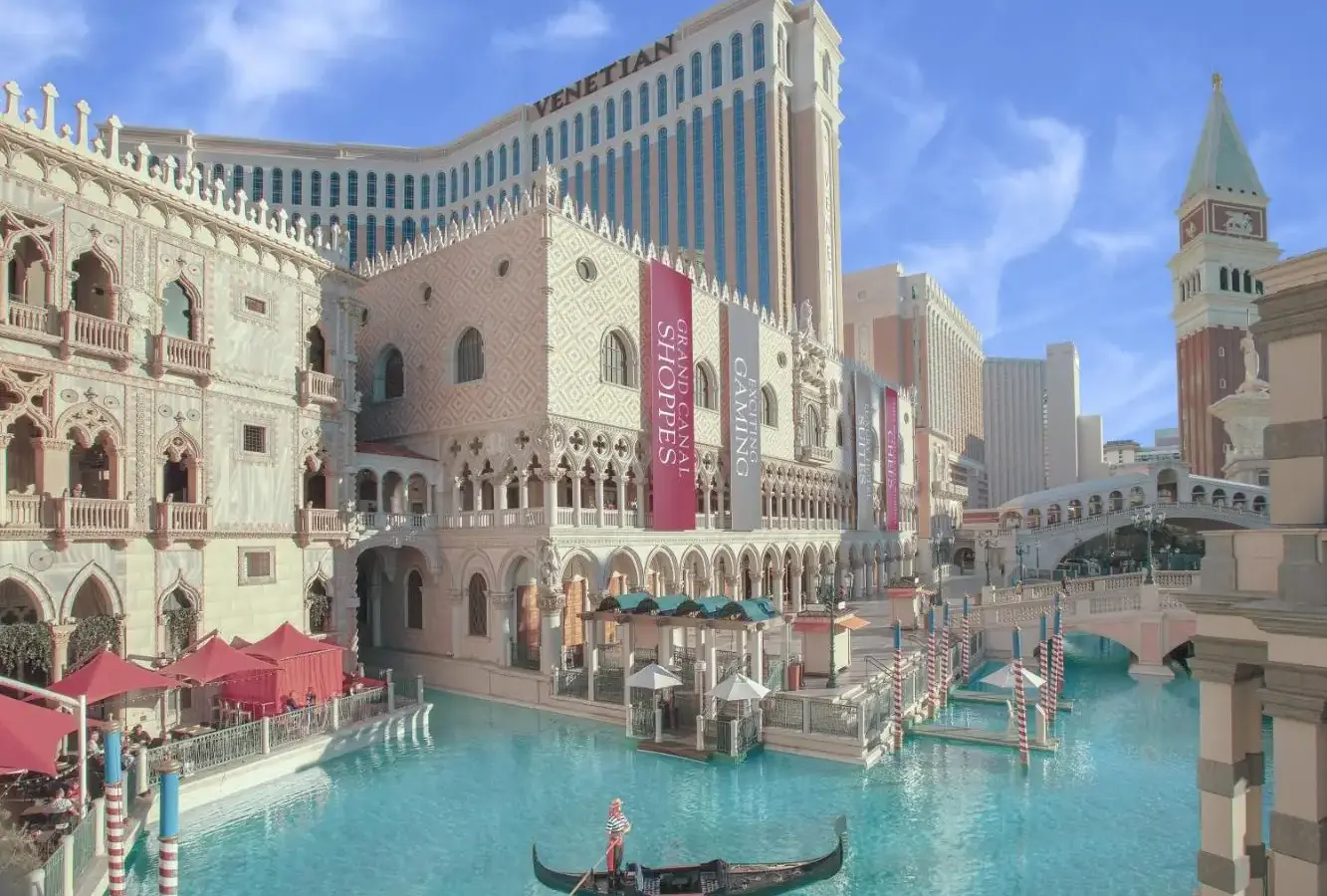 a gondola in the middle of a mall at The Venetian® Resort Las Vegas in Las Vegas