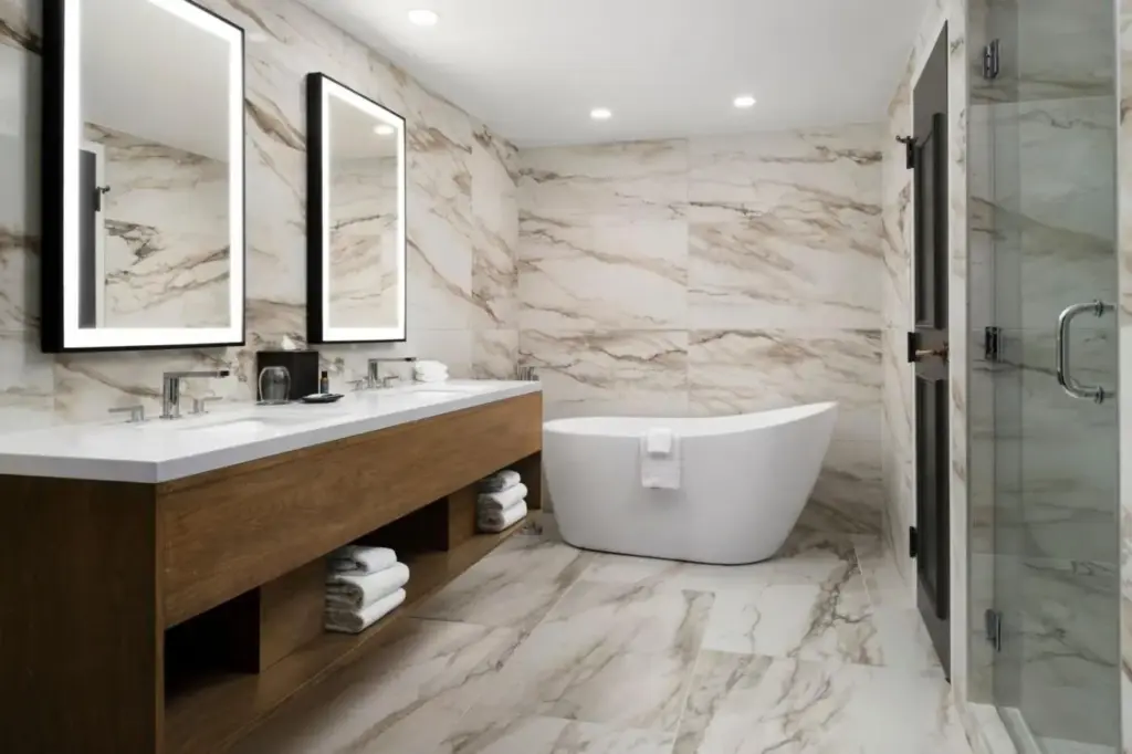 Example Westin Lake Las Vegas bathroom with bathtub and separate shower