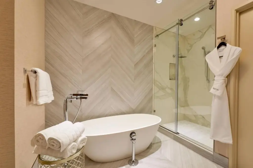 a bathroom with a bath tub and a shower at The Westin Las Vegas Hotel & Spa in Las Vegas